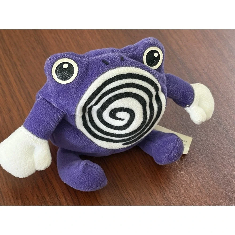 1998 Vintage Pokemon Hasbro Poliwhirl Plush #61 Beanie Plush Series Toy Nintendo